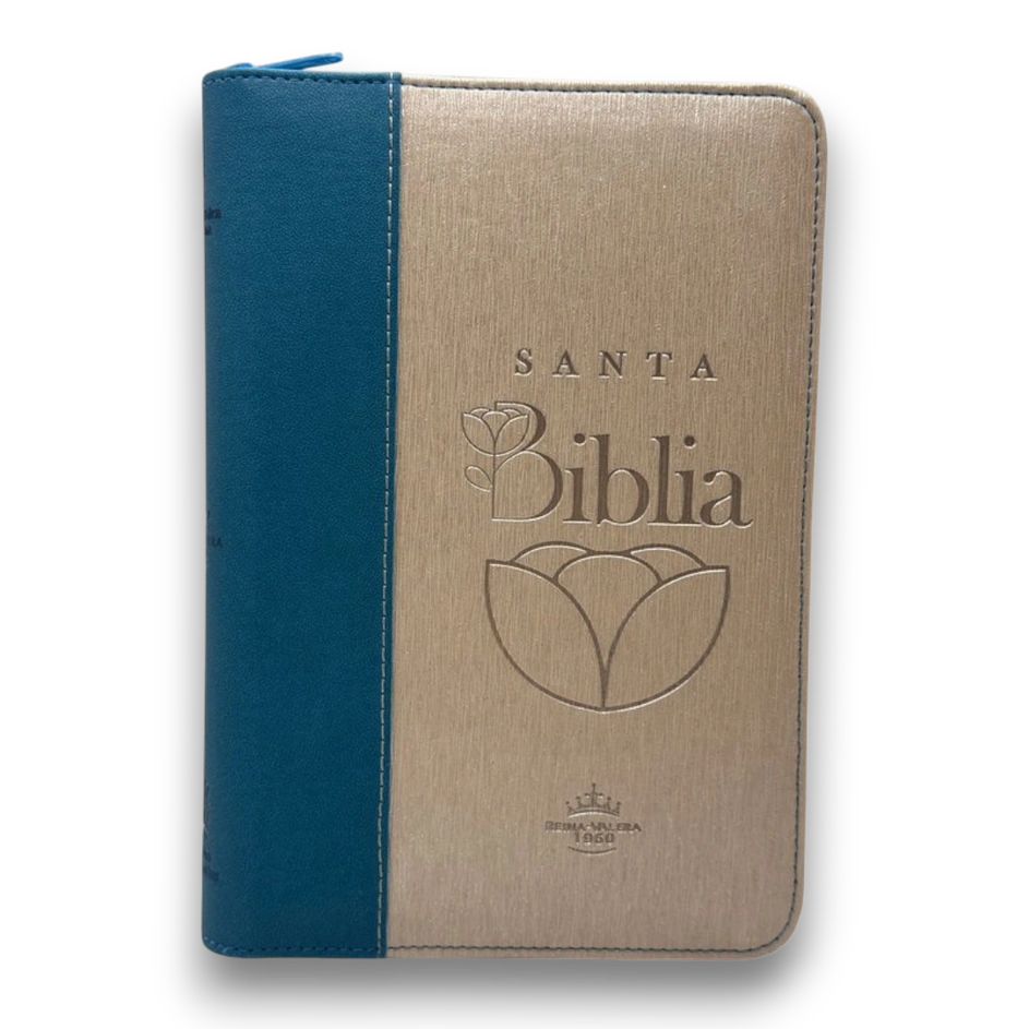 Biblia Letra Grande Beige Agua PJR QR